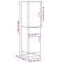 Aparador alto madera de ingeniería y metal 35,5x35x139 cm von , Sideboards - Ref: Foro24-849056, Preis: 92,73 €, Rabatt: %
