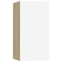Mueble para TV madera contrachapada blanco y roble 30,5x30x60cm de vidaXL, Muebles TV - Ref: Foro24-803336, Precio: 44,21 €, ...