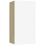 TV-Schrank aus Sperrholz in Weiß und Eiche, 30,5 x 30 x 60 cm von vidaXL, TV-Möbel - Ref: Foro24-803336, Preis: 42,07 €, Raba...