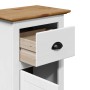 Mueble de baño BODO blanco y marrón 44x30x90 cm by , Bathroom furniture - Ref: Foro24-4016858, Price: 76,06 €, Discount: %