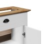Mueble de baño con lavabo BODO blanco y marrón 70x35x80 cm von , Badezimmermöbel - Ref: Foro24-4016864, Preis: 127,73 €, Raba...