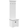 Mueble de entrada con ganchos BODO blanco 50x40x157 cm von , Bänke für Hallen und Lager - Ref: Foro24-4016872, Preis: 100,68 ...