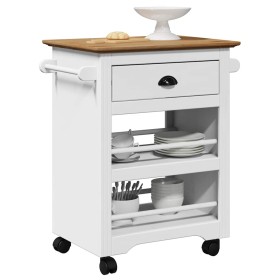 Carrito de cocina BODO blanco y marrón 67,5x45x80 cm by , Kitchen and dining carts - Ref: Foro24-4016879, Price: 110,44 €, Di...