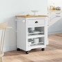 Carrito de cocina BODO blanco y marrón 67,5x45x80 cm von , Küchen- und Speisewagen - Ref: Foro24-4016879, Preis: 110,44 €, Ra...