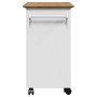 Carrito de cocina BODO blanco y marrón 67,5x45x80 cm von , Küchen- und Speisewagen - Ref: Foro24-4016879, Preis: 110,44 €, Ra...