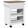Carrito de cocina BODO blanco y marrón 67,5x45x80 cm von , Küchen- und Speisewagen - Ref: Foro24-4016879, Preis: 110,44 €, Ra...