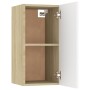 TV-Schrank aus Sperrholz in Weiß und Eiche, 30,5 x 30 x 60 cm von vidaXL, TV-Möbel - Ref: Foro24-803336, Preis: 42,71 €, Raba...