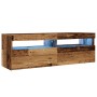 Mueble TV luces LED madera ingeniería envejecida 120x35x40 cm von , TV-Möbel - Ref: Foro24-856305, Preis: 104,67 €, Rabatt: %