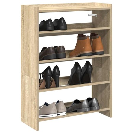 Mueble zapatero madera contrachapada roble sonoma 60x25x81 cm de , Zapateros y organizadores de calzado - Ref: Foro24-859880,...