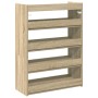 Mueble zapatero madera contrachapada roble sonoma 60x25x81 cm de , Zapateros y organizadores de calzado - Ref: Foro24-859880,...