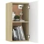 TV-Schrank aus Sperrholz in Weiß und Eiche, 30,5 x 30 x 60 cm von vidaXL, TV-Möbel - Ref: Foro24-803336, Preis: 42,07 €, Raba...