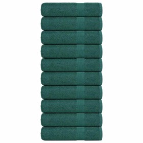 Toallas de baño 10 uds verde 100x150 cm 360 gsm 100% algodón by , Towels - Ref: Foro24-136862, Price: 102,35 €, Discount: %