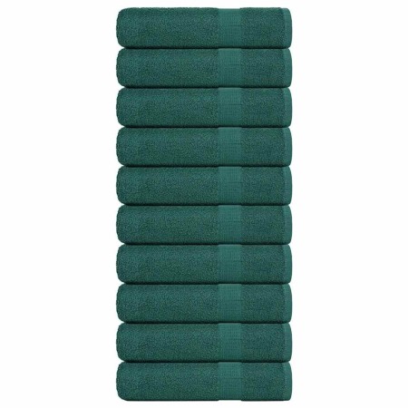 Toallas de baño 10 uds verde 100x150 cm 360 gsm 100% algodón by , Towels - Ref: Foro24-136862, Price: 102,35 €, Discount: %