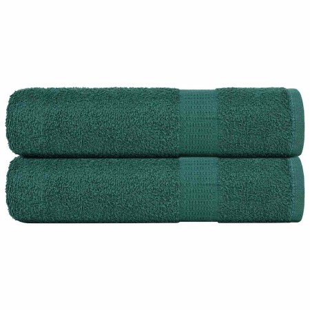 Toallas de ducha 2 uds 100% algodón verde 70x140 cm 360 gsm by , Towels - Ref: Foro24-136857, Price: 31,68 €, Discount: %