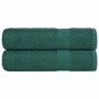 Toallas de ducha 2 uds 100% algodón verde 70x140 cm 360 gsm by , Towels - Ref: Foro24-136857, Price: 31,68 €, Discount: %