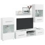 Muebles para TV 5 piezas con iluminación LED blanco mate by , TV Furniture - Ref: Foro24-3324229, Price: 320,40 €, Discount: %