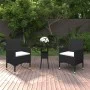 3-teiliges Garten-Ess-Set aus schwarzem synthetischem Rattan von vidaXL, Gartensets - Ref: Foro24-3058458, Preis: 180,37 €, R...
