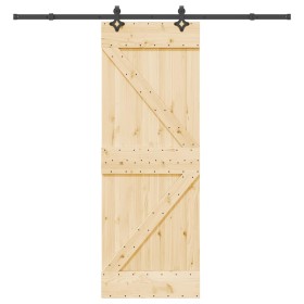 Puerta corredera con herrajes madera maciza de pino 70x210 cm von , Türen - Ref: Foro24-3332634, Preis: 192,97 €, Rabatt: %