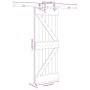 Puerta corredera con herrajes madera maciza de pino 70x210 cm von , Türen - Ref: Foro24-3332634, Preis: 192,97 €, Rabatt: %