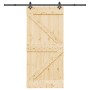 Puerta corredera con herrajes madera maciza de pino 95x210 cm von , Türen - Ref: Foro24-3332636, Preis: 229,88 €, Rabatt: %