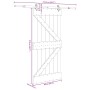 Puerta corredera con herrajes madera maciza de pino 95x210 cm von , Türen - Ref: Foro24-3332636, Preis: 229,88 €, Rabatt: %
