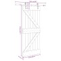 Puerta corredera con herrajes madera maciza de pino 85x210 cm von , Türen - Ref: Foro24-3332641, Preis: 192,54 €, Rabatt: %