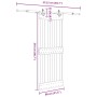 Puerta corredera con herrajes madera maciza de pino 80x210 cm von , Türen - Ref: Foro24-3332683, Preis: 186,38 €, Rabatt: %