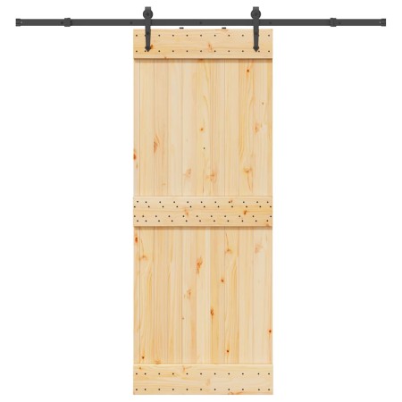 Puerta corredera con herrajes madera maciza de pino 80x210 cm von , Türen - Ref: Foro24-3332695, Preis: 168,89 €, Rabatt: %
