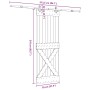 Puerta corredera con herrajes madera maciza de pino 70x210 cm von , Türen - Ref: Foro24-3332778, Preis: 183,73 €, Rabatt: %