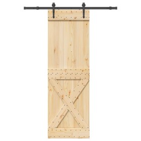 Puerta corredera con herrajes madera maciza de pino 70x210 cm von , Türen - Ref: Foro24-3332784, Preis: 164,69 €, Rabatt: %