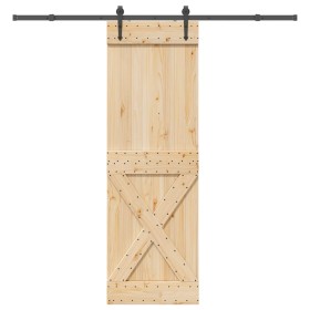 Puerta corredera con herrajes madera maciza de pino 70x210 cm von , Türen - Ref: Foro24-3332790, Preis: 170,27 €, Rabatt: %