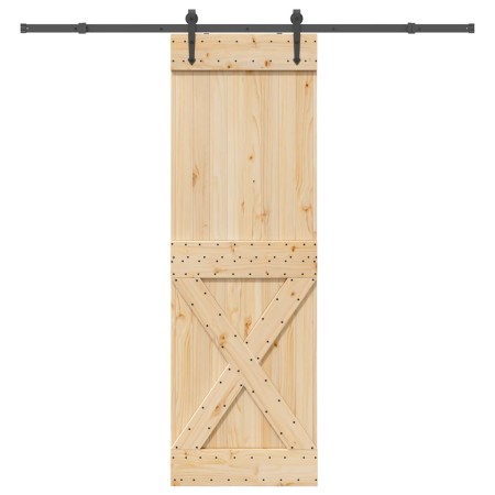 Puerta corredera con herrajes madera maciza de pino 70x210 cm von , Türen - Ref: Foro24-3332790, Preis: 170,27 €, Rabatt: %