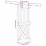Puerta corredera con herrajes madera maciza de pino 70x210 cm von , Türen - Ref: Foro24-3332790, Preis: 170,27 €, Rabatt: %