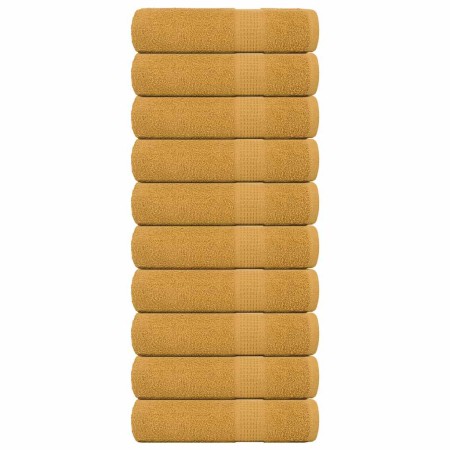 Toallas de mano 10 uds oro 50x100 cm 360 gsm 100% algodón by , Towels - Ref: Foro24-136808, Price: 52,20 €, Discount: %