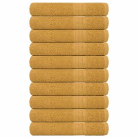 Toallas de sauna 10 uds 100% algodón oro 80x200 cm 360 gsm de , Toallas - Ref: Foro24-136817, Precio: 112,06 €, Descuento: %