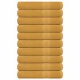 Toallas de sauna 10 uds 100% algodón oro 80x200 cm 360 gsm de , Toallas - Ref: Foro24-136817, Precio: 107,39 €, Descuento: %