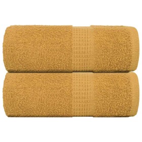 Toallas de visita 2 uds oro 30x50 cm 360 gsm 100% algodón de , Toallas - Ref: Foro24-136803, Precio: 15,05 €, Descuento: %