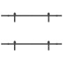 Kit de herrajes para puertas correderas acero negro 183 cm by , Door items - Ref: Foro24-3295721, Price: 120,12 €, Discount: %