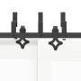Kit de herrajes para puertas correderas acero negro 427 cm by , Door items - Ref: Foro24-3295756, Price: 311,58 €, Discount: %