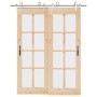 Kit de herrajes para puerta corredera 183 cm acero plateado von , Türartikel - Ref: Foro24-3295761, Preis: 273,69 €, Rabatt: %