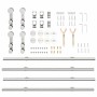 Kit de herrajes para puerta corredera 183 cm acero plateado von , Türartikel - Ref: Foro24-3295761, Preis: 273,69 €, Rabatt: %