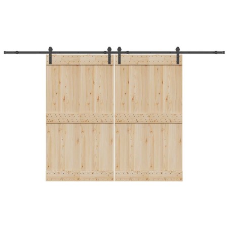 Kit de herrajes para puertas correderas acero negro 366 cm von , Türartikel - Ref: Foro24-3295777, Preis: 105,10 €, Rabatt: %