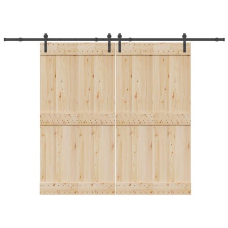 Kit de herrajes para puertas correderas acero negro 305 cm von , Türartikel - Ref: Foro24-3295775, Preis: 130,41 €, Rabatt: %