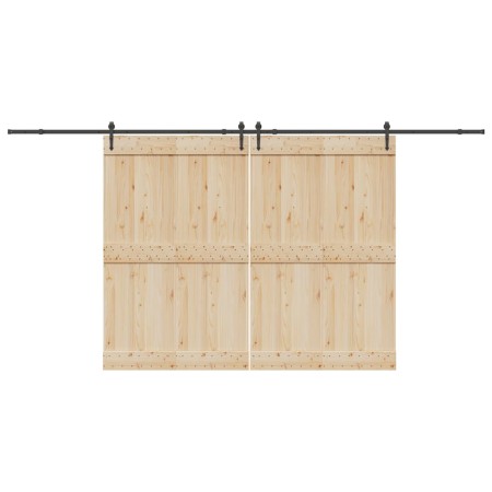 Kit de herrajes para puertas correderas acero negro 427 cm von , Türartikel - Ref: Foro24-3295782, Preis: 114,97 €, Rabatt: %