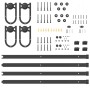Kit de herrajes para puertas correderas acero negro 400 cm by , Door items - Ref: Foro24-3295794, Price: 82,39 €, Discount: %