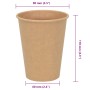 Tazas de café de papel 1000 uds 12oz 300ml marrón von , Einwegbecher - Ref: Foro24-4102796, Preis: 101,31 €, Rabatt: %