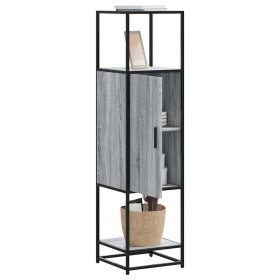 Aparador alto madera ingeniería metal gris sonoma 35,5x35x13 cm de , Aparadores - Ref: Foro24-849037, Precio: 78,95 €