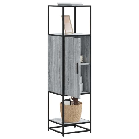 Aparador alto madera ingeniería metal gris sonoma 35,5x35x13 cm by , Sideboards - Ref: Foro24-849037, Price: 79,00 €, Discoun...