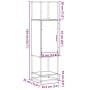Aparador alto madera ingeniería metal gris sonoma 35,5x35x13 cm by , Sideboards - Ref: Foro24-849037, Price: 79,00 €, Discoun...