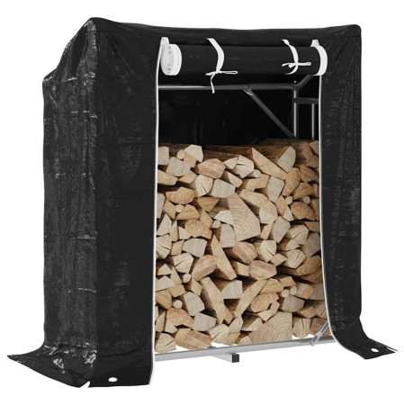 Leñero cubierta lluvia 100,5x40,5x110,5 cm acero galvanizado von , Brennholztaschen und -halter - Ref: Foro24-4104936, Preis:...